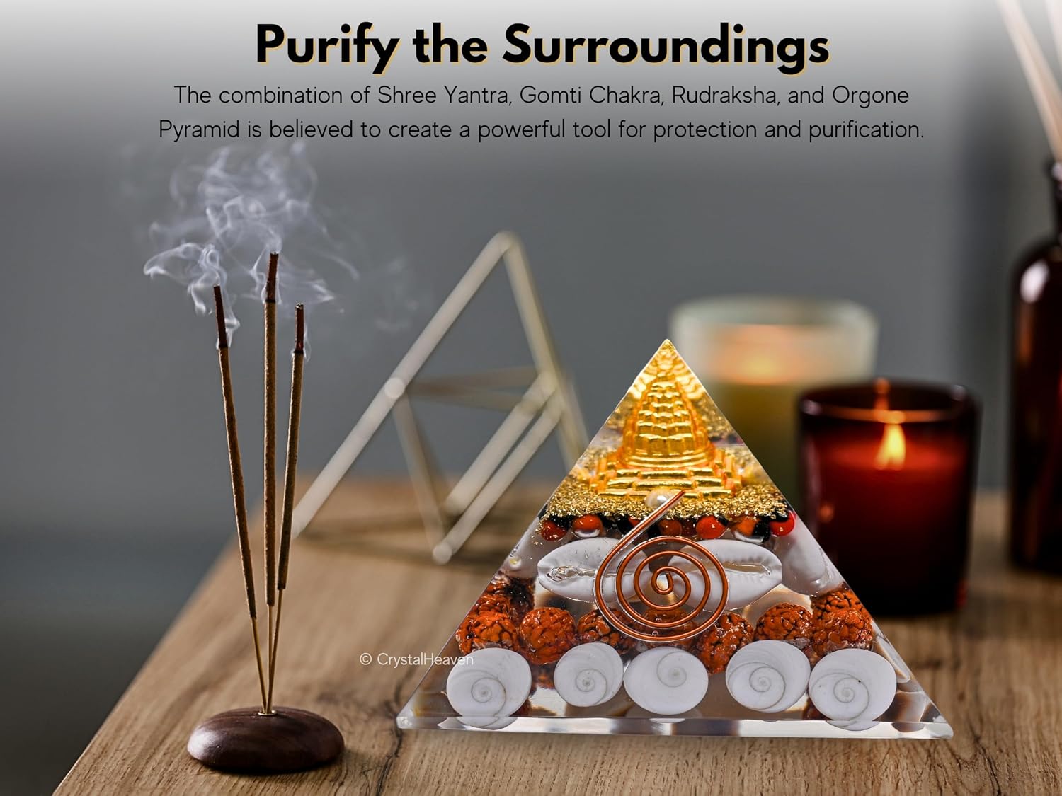 Large Shree Yantra Orgonite Pyramid