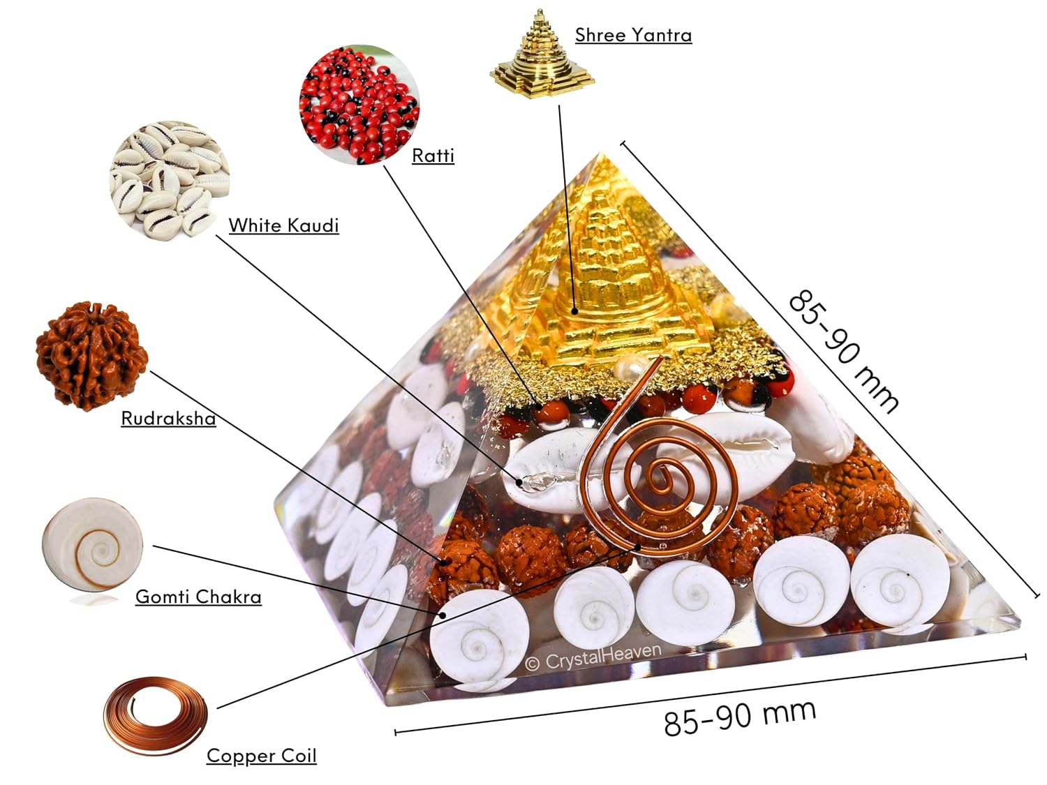 Large Shree Yantra Orgonite Pyramid